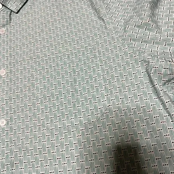 Mizzen+Main Leeward Shirt Mens Large Short Sleeve Button Up Performance Stretch - Picture 4 of 9